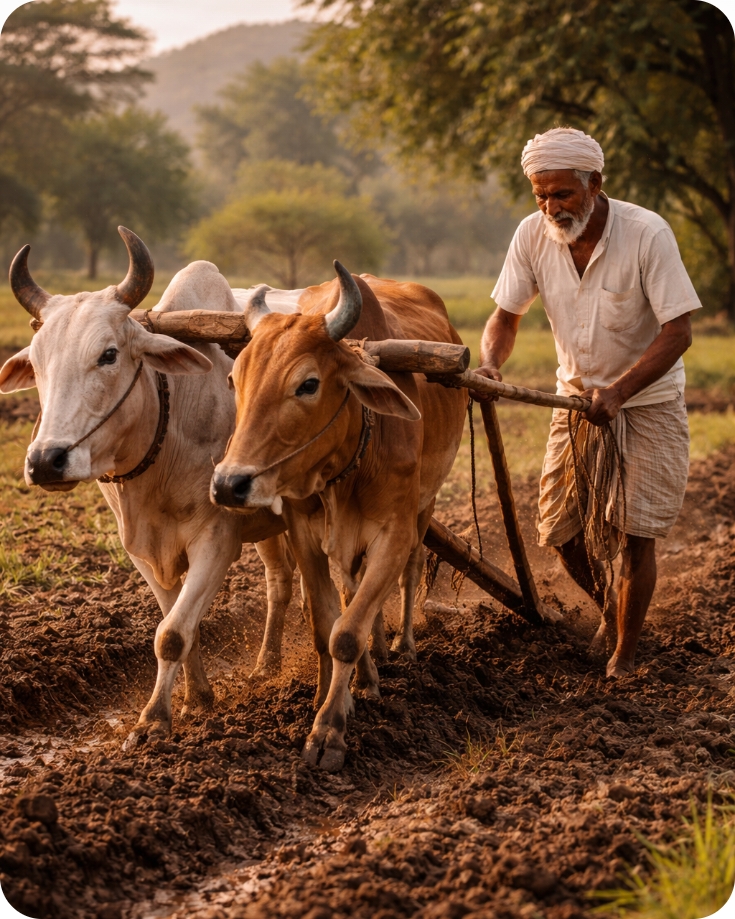 बिहार का किसान खेत में काम करता हुआ